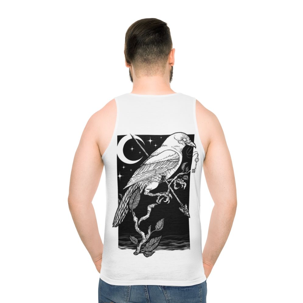 Night Crow Unisex Tank Top - men back