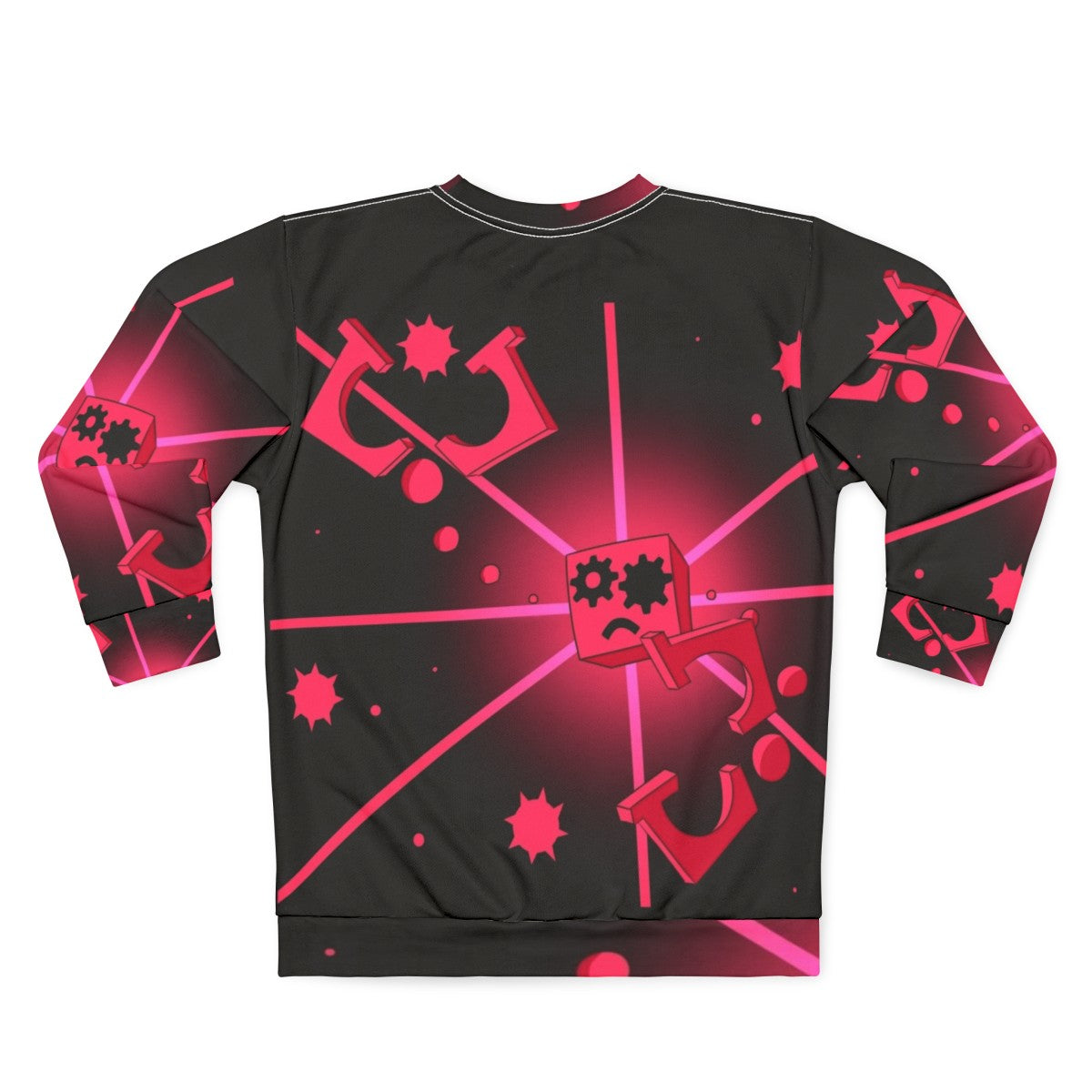 Close To Me Sweatshirt - Cube Corrupted Pink Clothing - Back