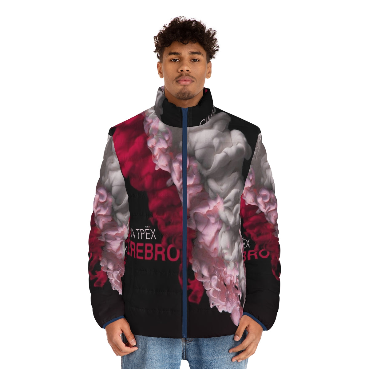 Serebro Power of Three Puffer Jacket featuring music-inspired design - men front