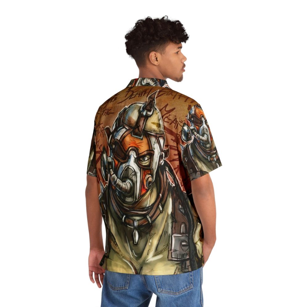 Psycho Hawaiian Shirt 2 - Borderlands Inspired Post Apocalyptic Fashion - People Back