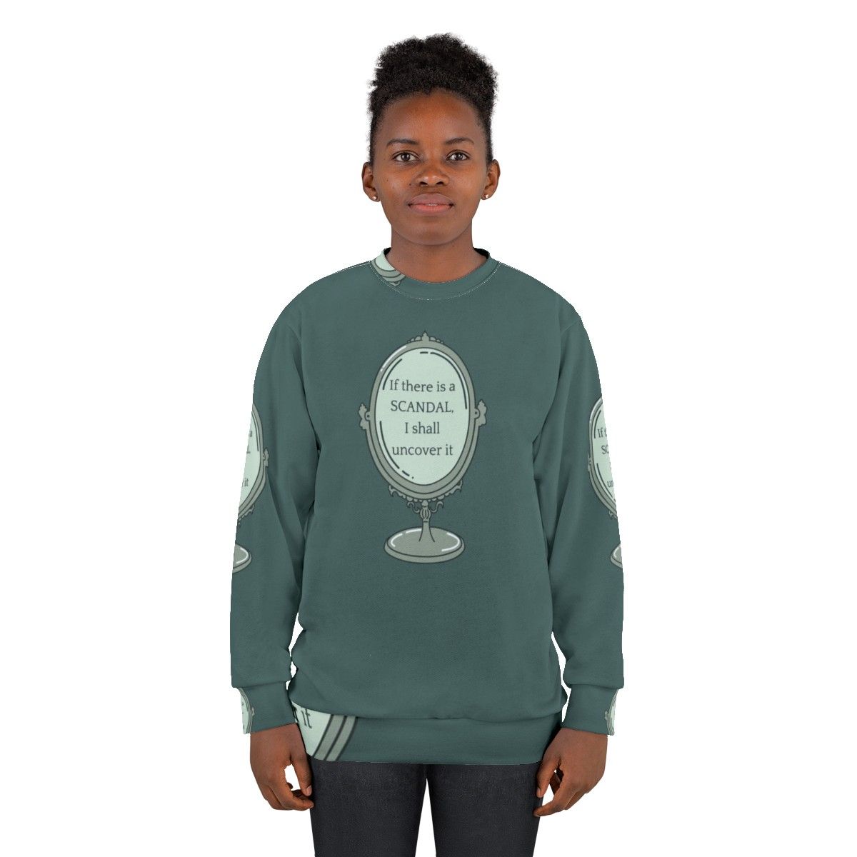 Bridgerton Season 3 Sweatshirt with "Uncover The Scandal" Quote - women