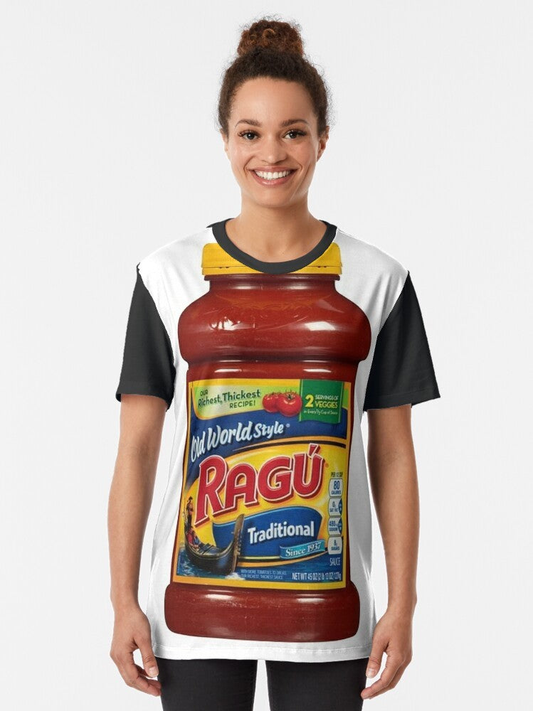 Ragu graphic t-shirt featuring the iconic Ragu pasta sauce logo and branding - Women