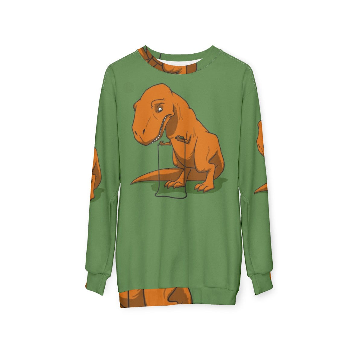 Foiled Again Tyrannosaurus Rex Sweatshirt for Kids - hanging