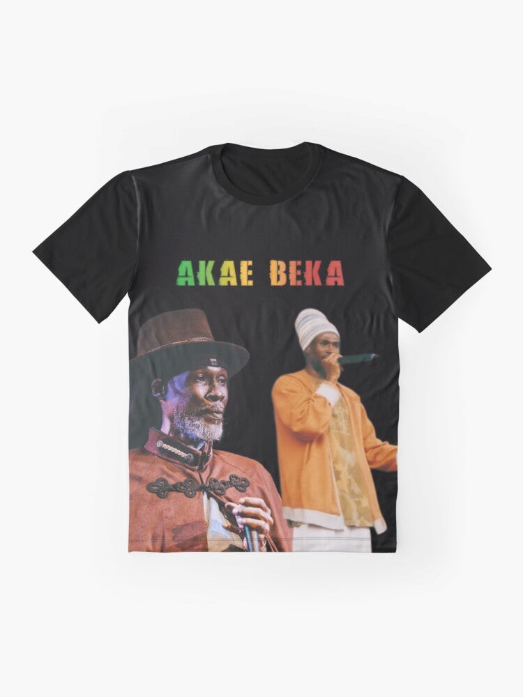 Akae Got Midnite Reggae Graphic T-Shirt with Rastafarian-inspired design - Flat lay