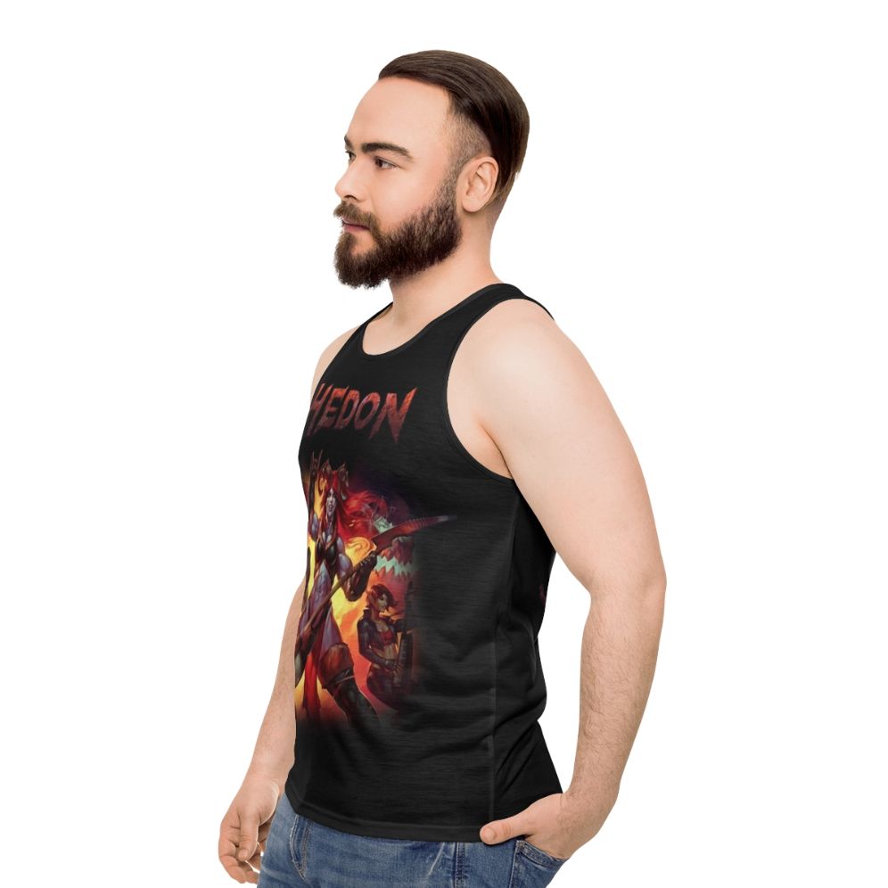 Hedon album cover art unisex tank top - men side