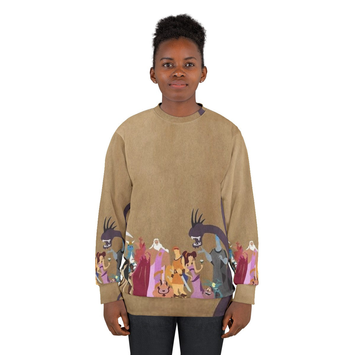 Hercules Sweatshirt with Mythological Hero Design - women