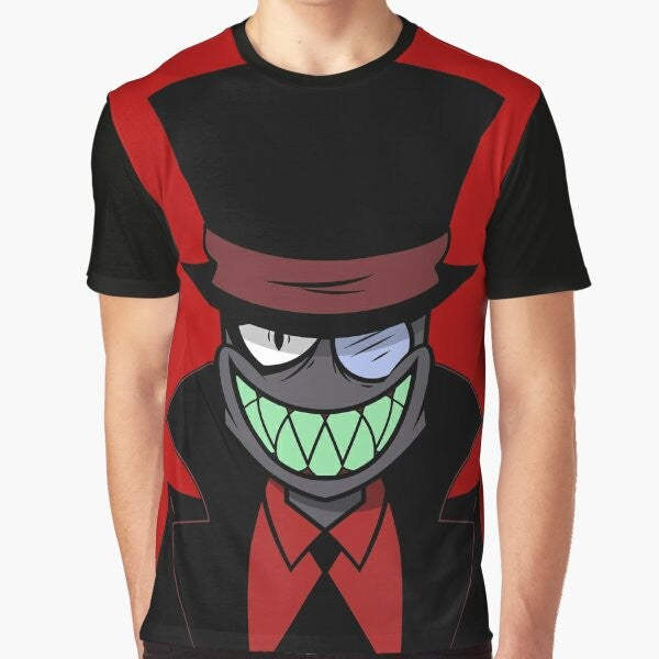 Villainous Black Hat Graphic T-Shirt featuring characters from the Cartoon Network show