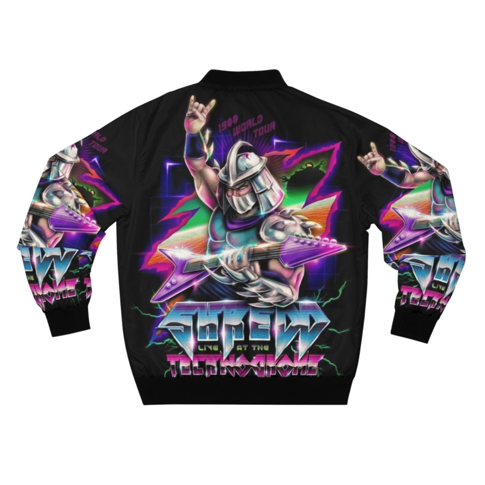 Retro "Shredder" bomber jacket with Teenage Mutant Ninja Turtles-inspired design - Back