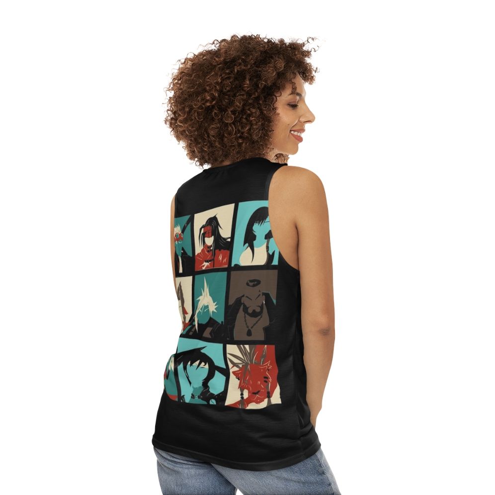 Final Fantasy VII Cloud Strife and Aerith Unisex Tank Top - women back