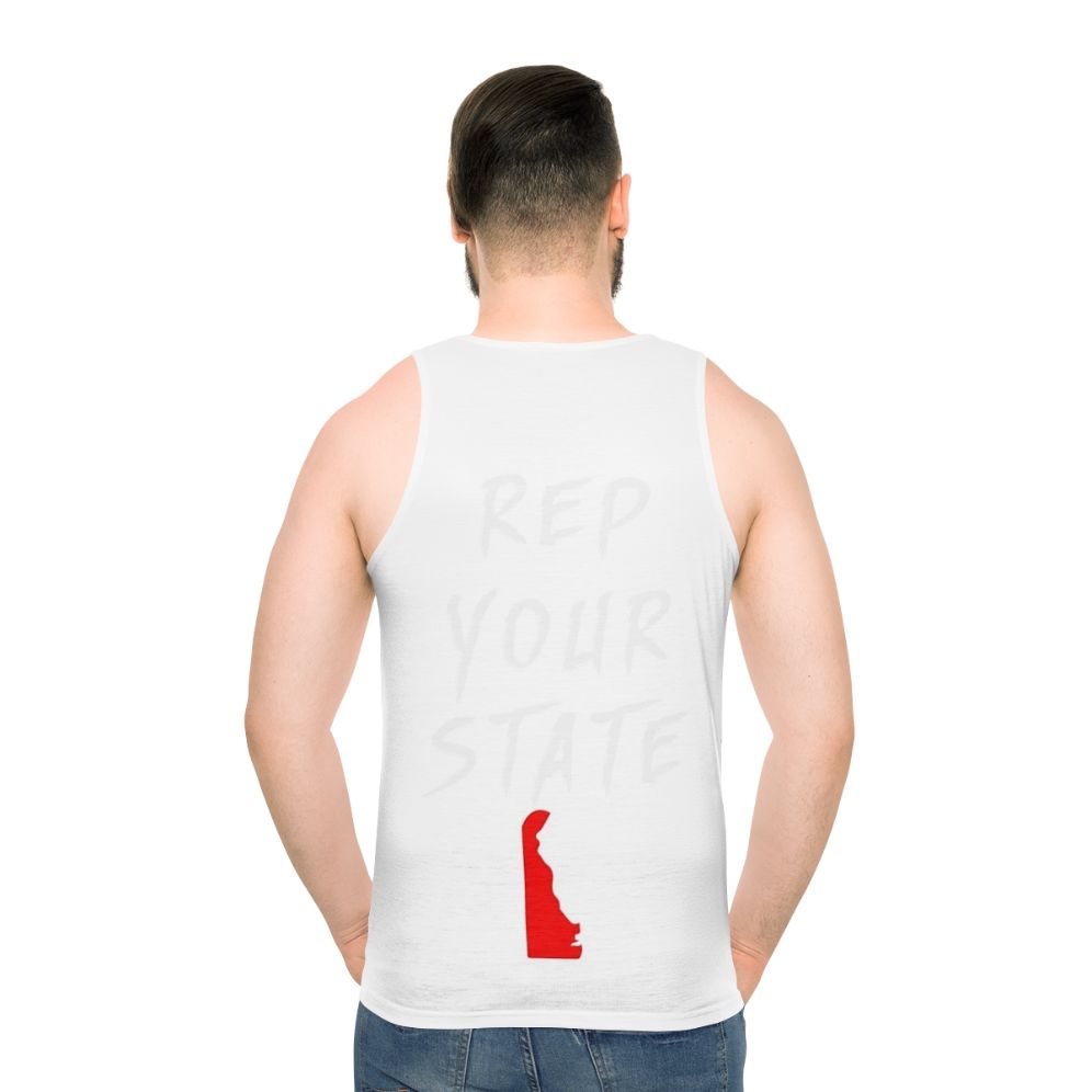 Delaware state pride unisex tank top - men back