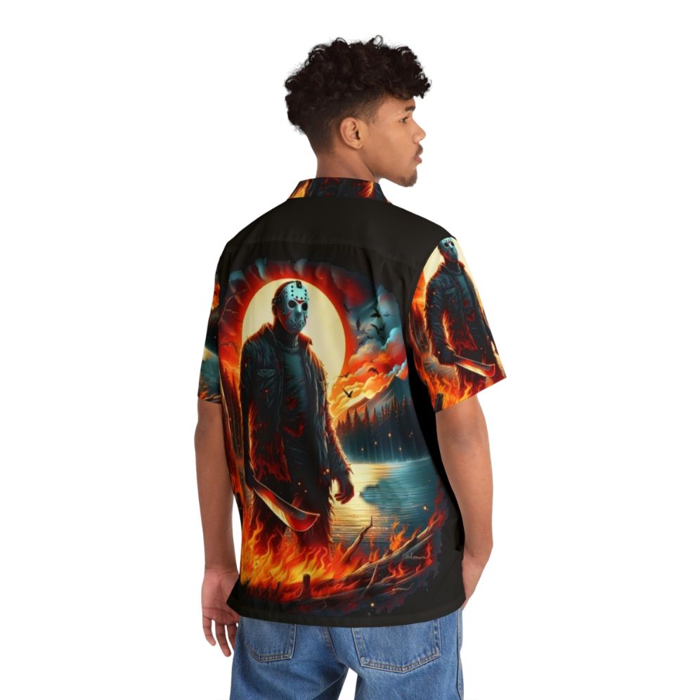 Jason Voorhees horror movie inspired Hawaiian shirt - People Back