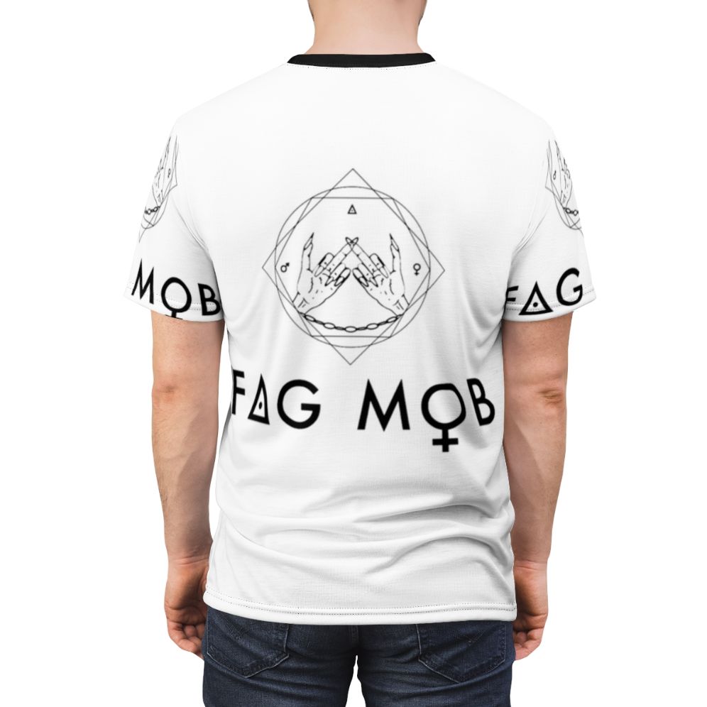 Drag Queen Alt Fashion T-Shirt featuring the Fag Mob design - men back