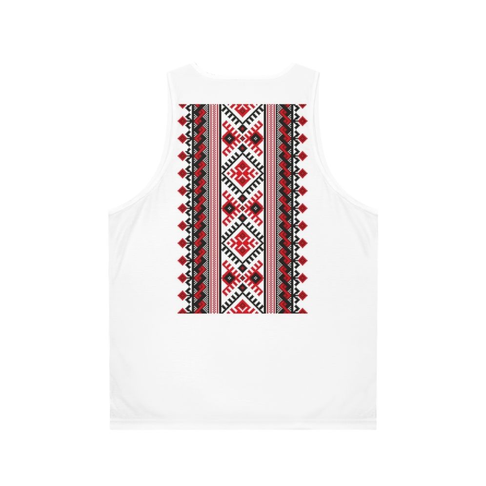 Ukrainian vyshyvanka embroidered unisex tank top - Back