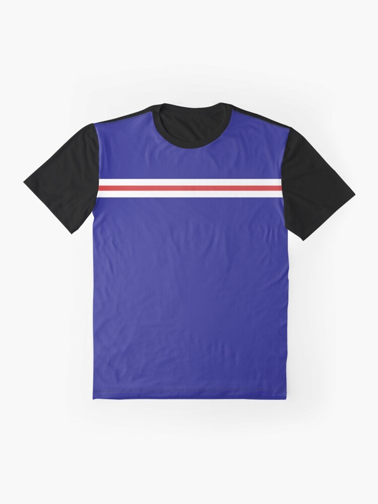 Rangers FC Football Design Graphic T-Shirt - Flat lay