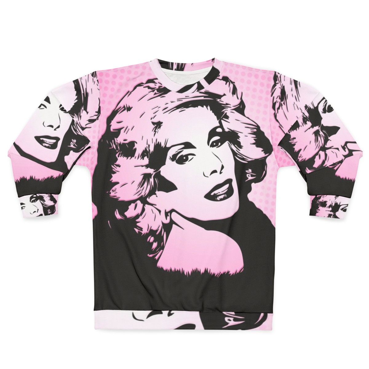 Joan Rivers Pop Art Sweatshirt featuring a vibrant portrait of the iconic comedian