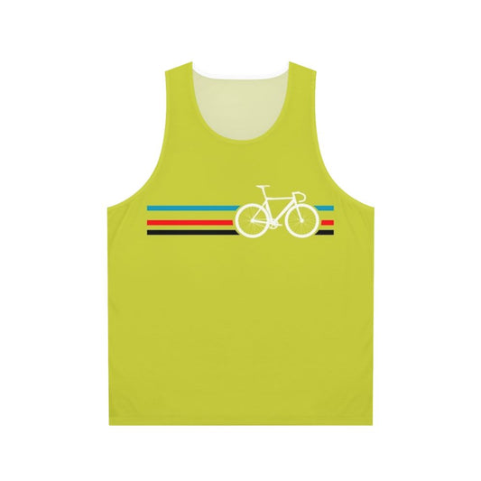 Retro bike stripes velodrome cycling tank top