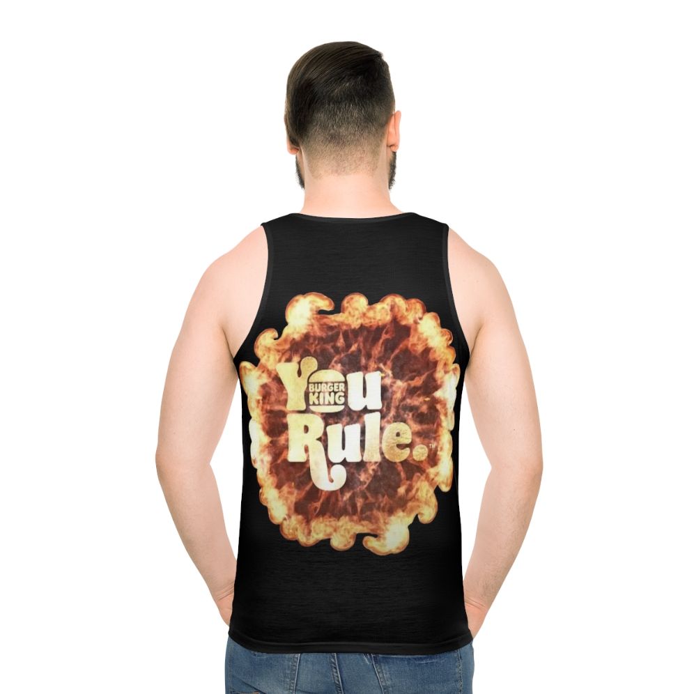 "You Rule" Unisex Fast Food Meme Tank Top - men back