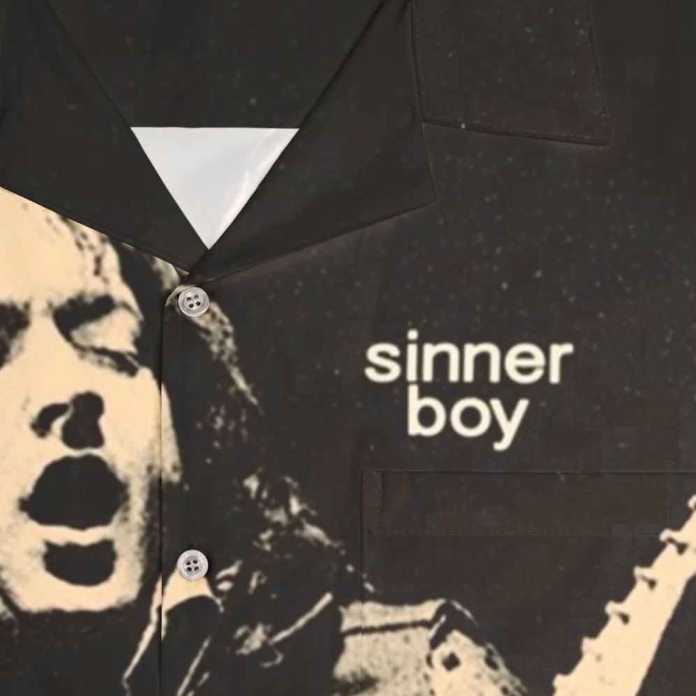 Sinner Boy Hawaiian Shirt - Blues Music Guitar Player Inspired Design - Detail