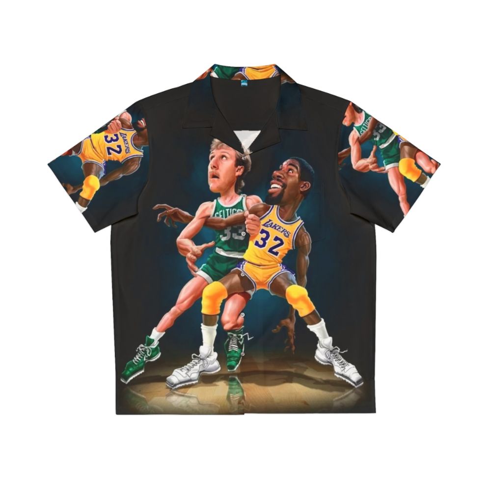 Iconic Basketball Hawaiian Shirt featuring Magic Johnson and Larry Bird