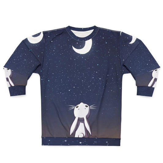 Moon bunny sweatshirt with a whimsical fantasy rabbit design