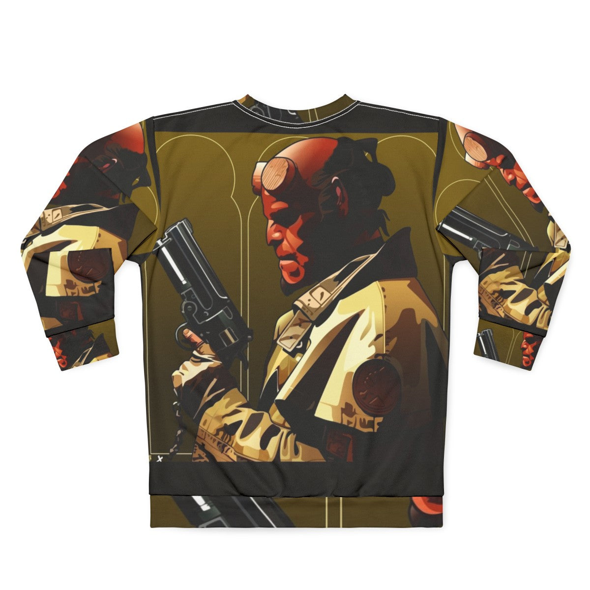 Hellboy Comic Book Character Sweatshirt - Back