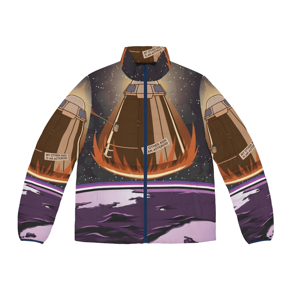 Kamping Wide Puffer Jacket - Kerbal Space Program inspired apparel with space, rocket, and exploration graphics