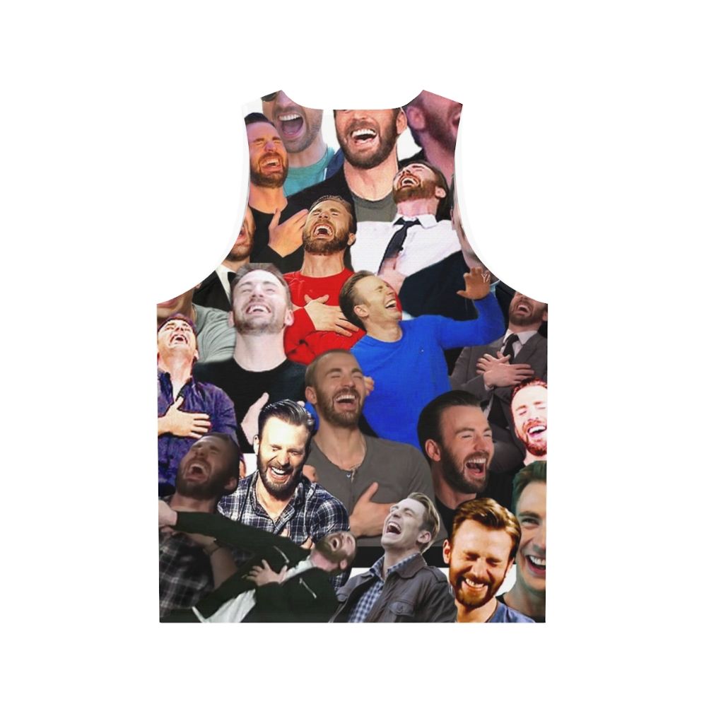 Chris Evans Laughing Unisex Tank Top - Back