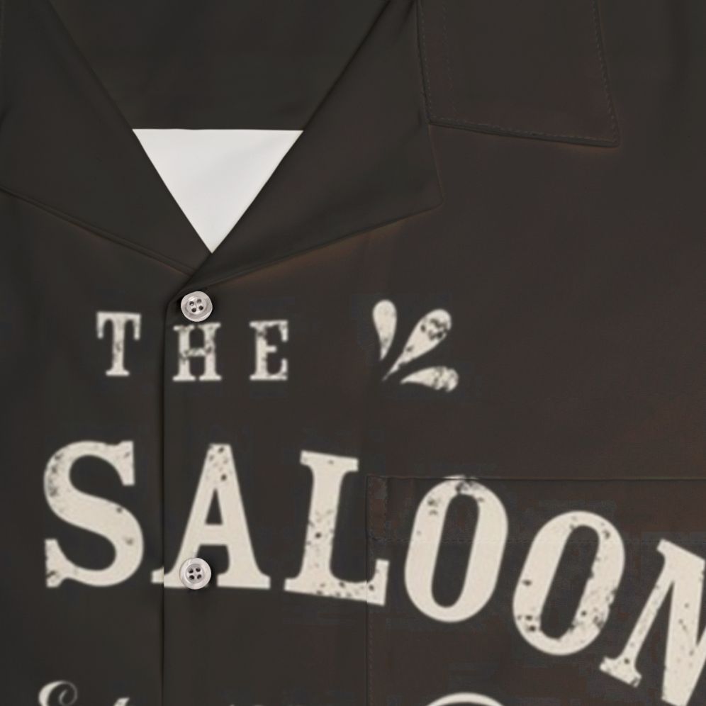 The Gem Saloon Deadwood Western-Inspired Hawaiian Shirt - Detail