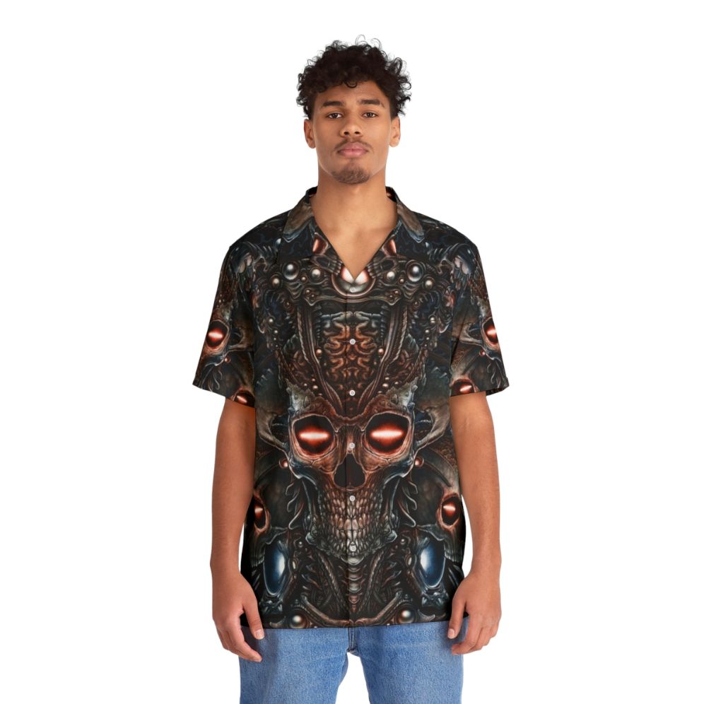 Winya No 148 1 Hawaiian Skeleton Sci-Fi Shirt - People Front