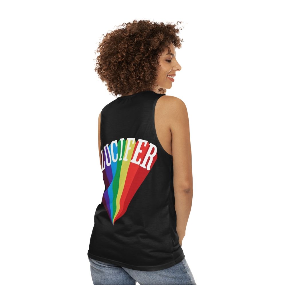 Unisex Lucifer Rising Tank Top - women back