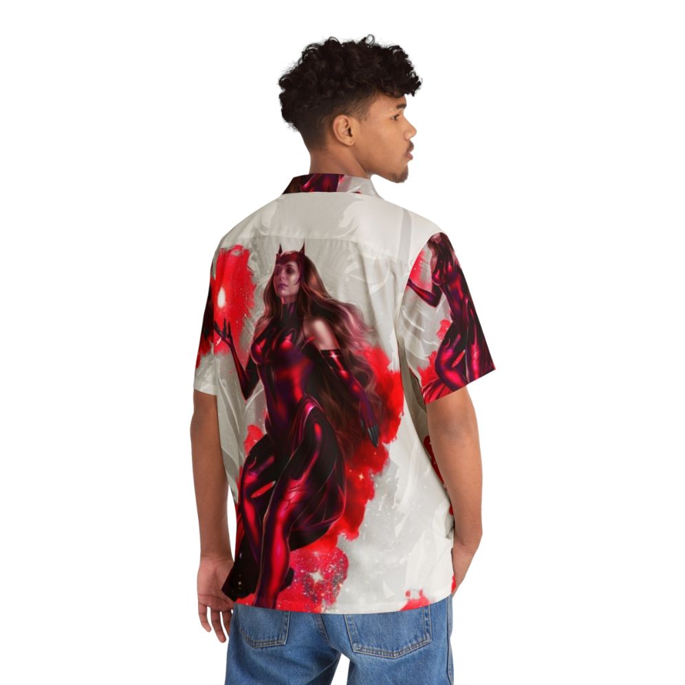 Red magical reborn Hawaiian shirt for fantasy cosplay - People Back