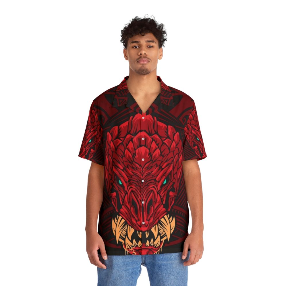 Odogaron Monster Hunter World themed Hawaiian shirt - People Front