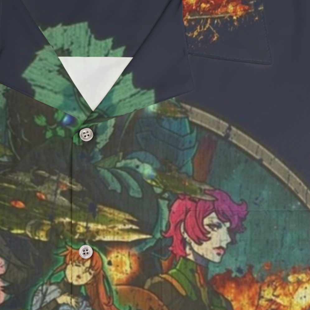 Retro Space Battleship Yamato 2199 Hawaiian Shirt - Detail