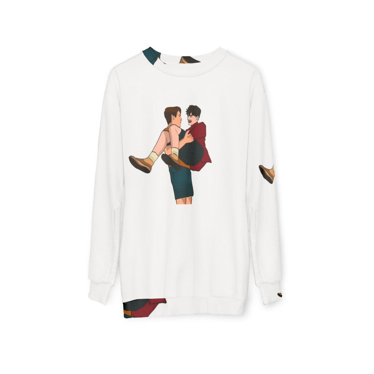 Heartstopper Nick and Charlie Friendship Sweatshirt - hanging