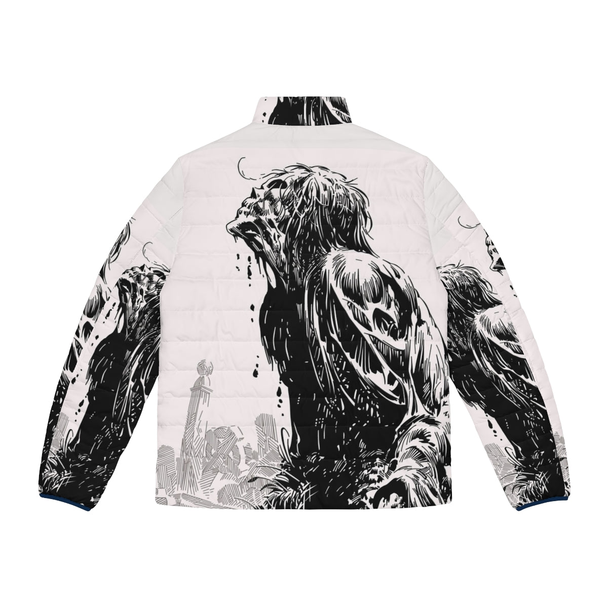 Bernie Puffer Jacket - A horror-inspired outerwear piece featuring a chilling design - Back