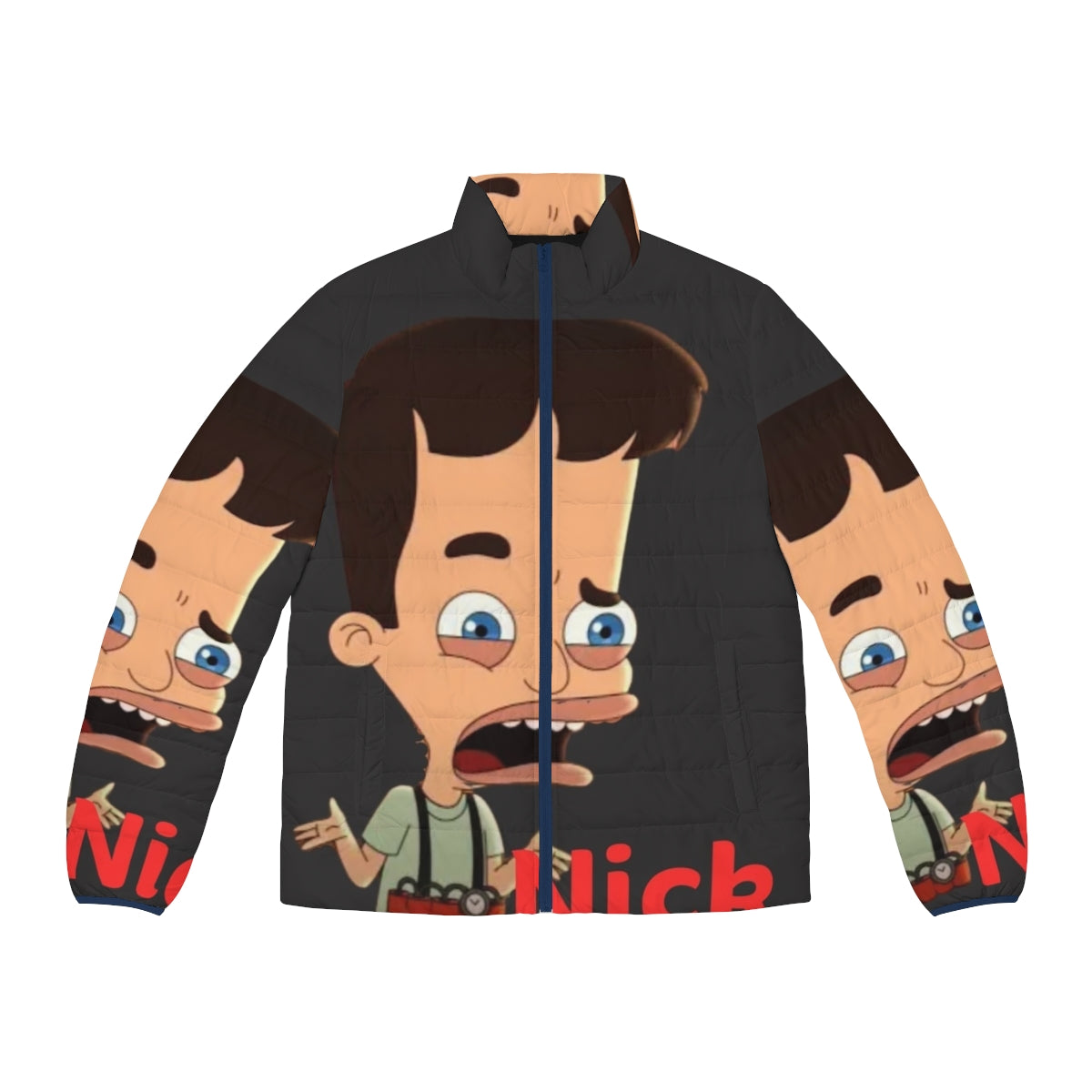 Big Mouth Nick Birch Fan Art Puffer Jacket