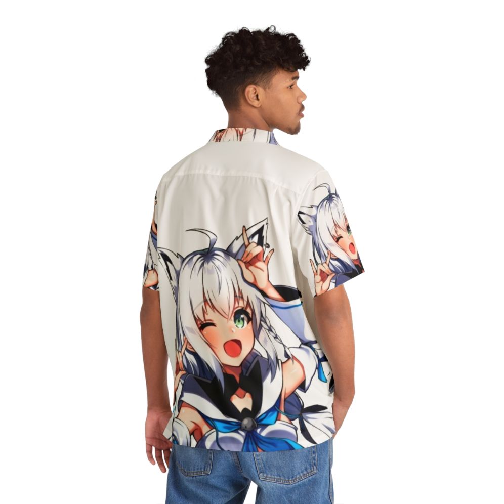 Shirakami Fubuki Hololive VTuber Hawaiian Shirt - People Back