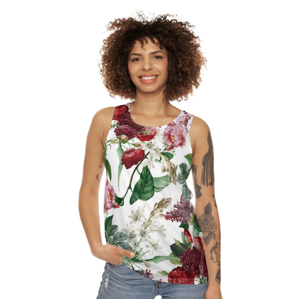 Exotic Garden Summer Floral Botanical Unisex Tank Top - women