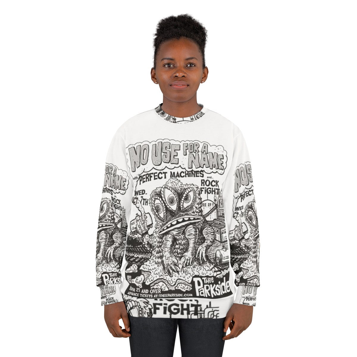 "No Use For A Name Punk Rock Band Sweatshirt with Band Logo" - women