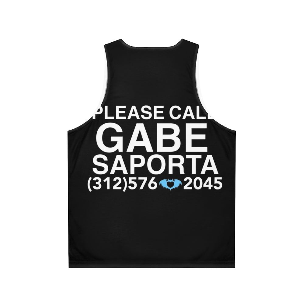 Gabe Saporta Unisex Tank Top - Back