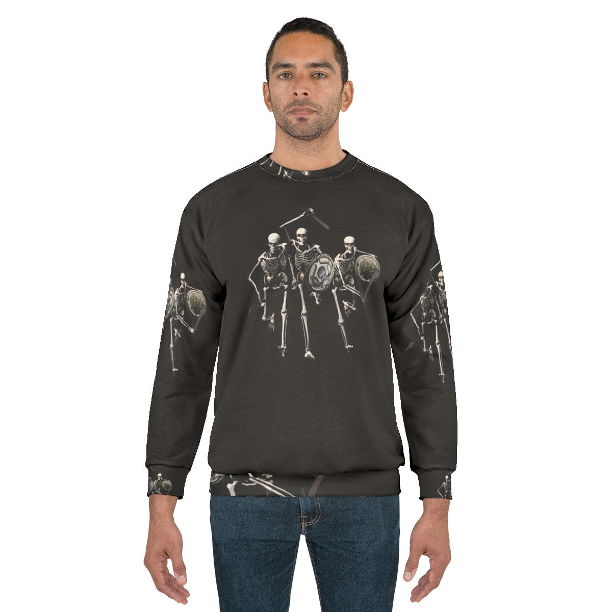 Skeleton Sweatshirt with Ancient Greek Mythological Creatures - men