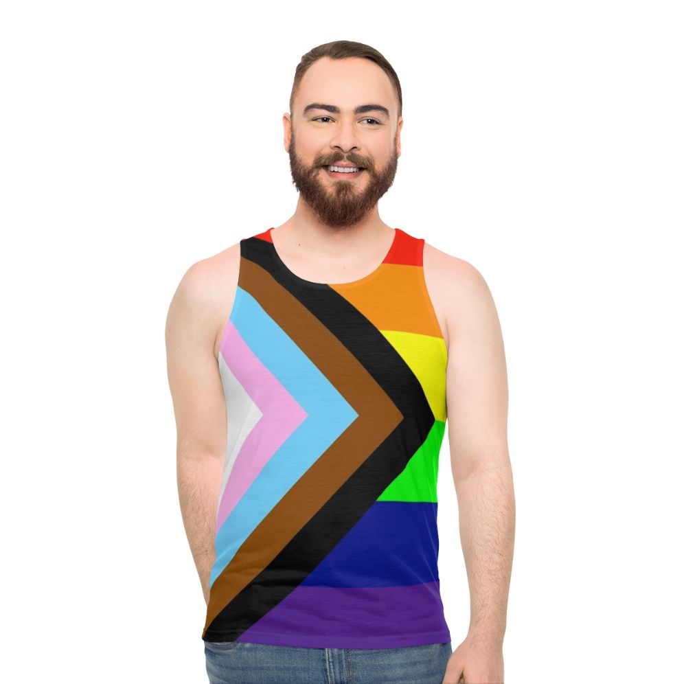 Unisex Inclusive Progress Pride Flag Tank Top - men