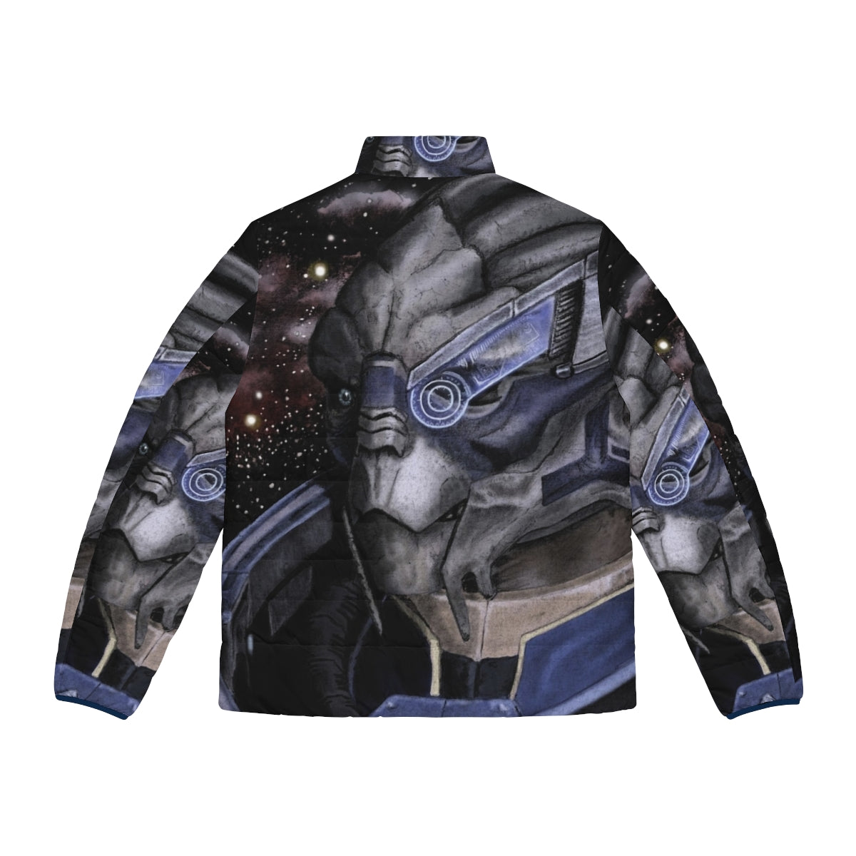 Mass Effect Garrus Vakarian and Thane Krios inspired puffer jacket - Back