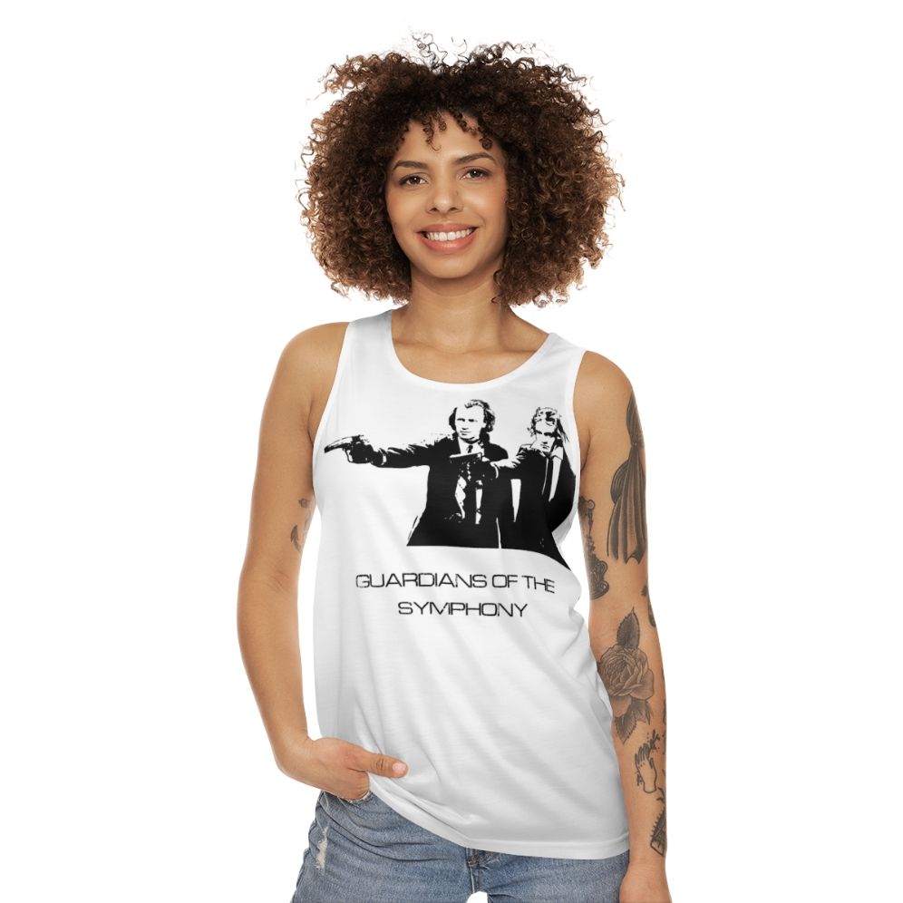 Unisex tank top featuring composers of the symphony orchestra - women