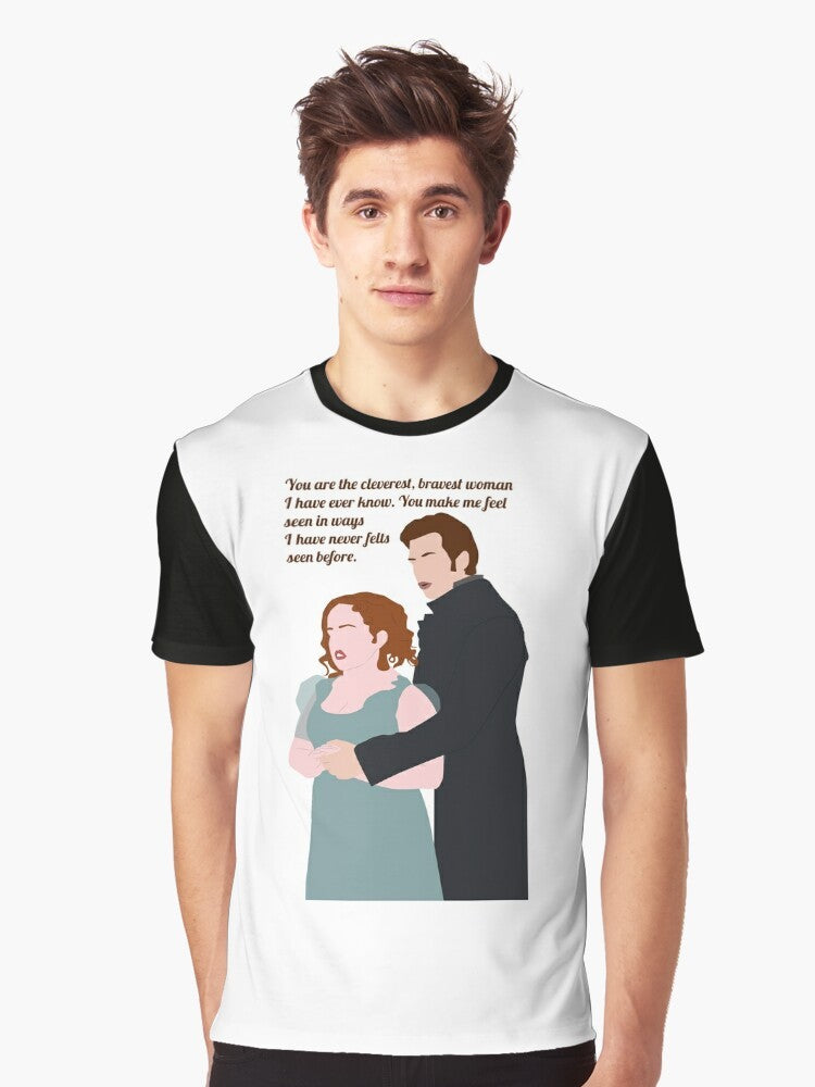 Bridgerton Netflix graphic t-shirt featuring Colin and Penelope Bridgerton from the hit Netflix series - Men