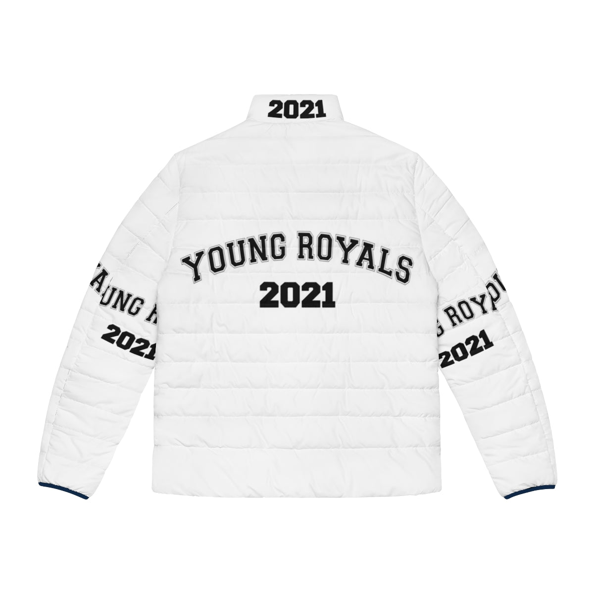 Young Royals Netflix Puffer Jacket featuring Edvin Ryding and Omar Rudberg - Back