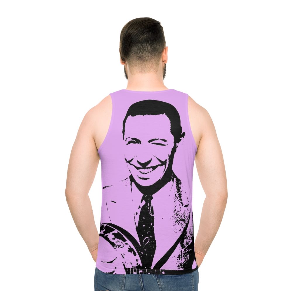 Vintage Ukulele King George Formby Unisex Tank Top - men back