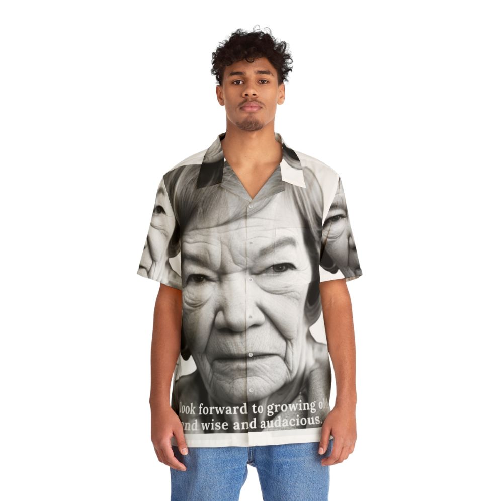 Glenda Jackson Iconic Portraits Women's Hawaiian Shirt - People Front