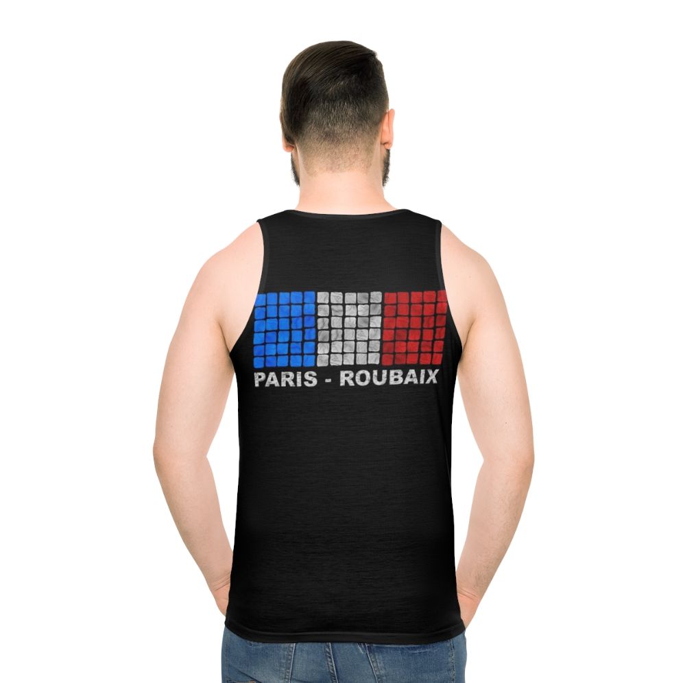 Paris Roubaix cycling jersey unisex tank top - men back