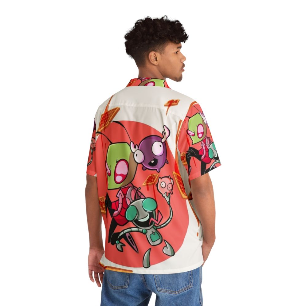 Invader Zim Waffles Hawaiian Shirt - People Back